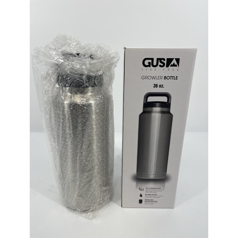 GUS Stainless Steel Beer Growler 36 oz Double Wall Vacuum