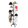 FixtureDisplays 6-Tier Hat Rotating Hat Display Standing Headwear Wig Cap