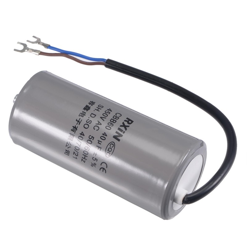 uxcell CBB60 Run Capacitor 40uF 450V AC 2 Wires 50/60Hz