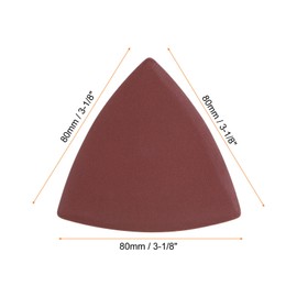 sourcing map 60pcs Triangular Hook & Loop Sandpapers 400/600/800/1000/1200/1500 Grits 3-1/8" Aluminum Oxide Sanding Pads Mouse Detail Sander Papers Multitool Sheets Set (10pcs of Each Grits)