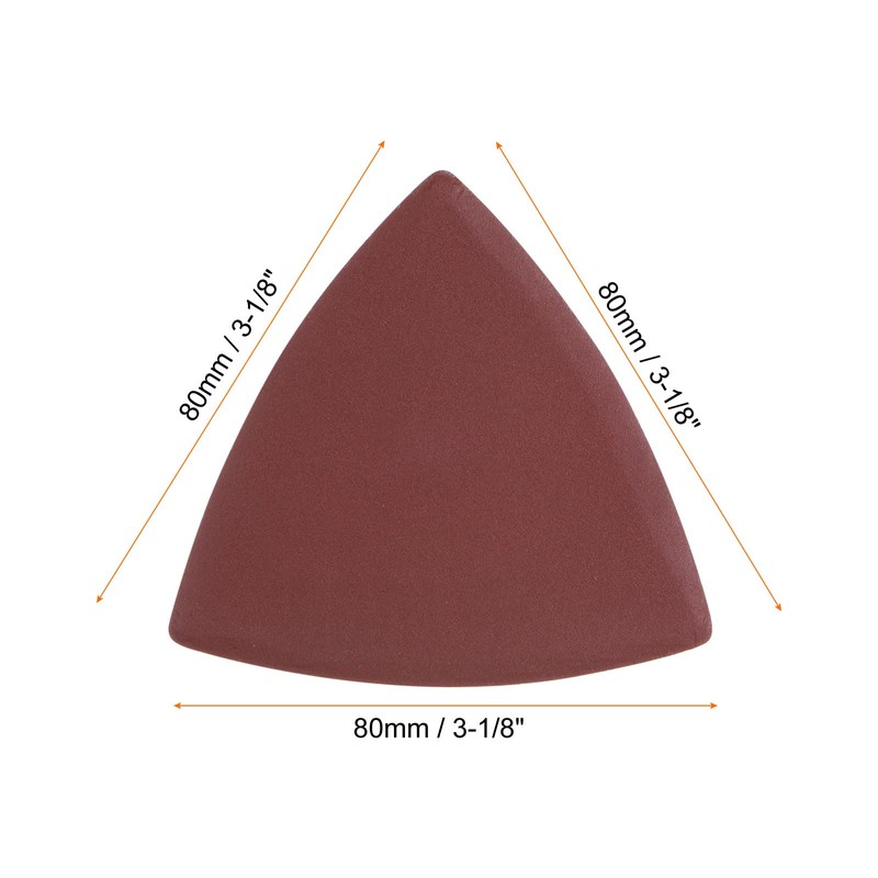 sourcing map 60pcs Triangular Hook & Loop Sandpapers 400/600/800/1000/1200/1500 Grits