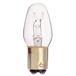 Satco S3904 130V DC Bayonet Base 10-Watt 10C7/DC Night Light Bulb, Clear