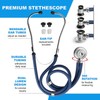 Primacare KB-9397-BL Stethoscope Case, Supplies Included, Blue with Multiple Compartments,