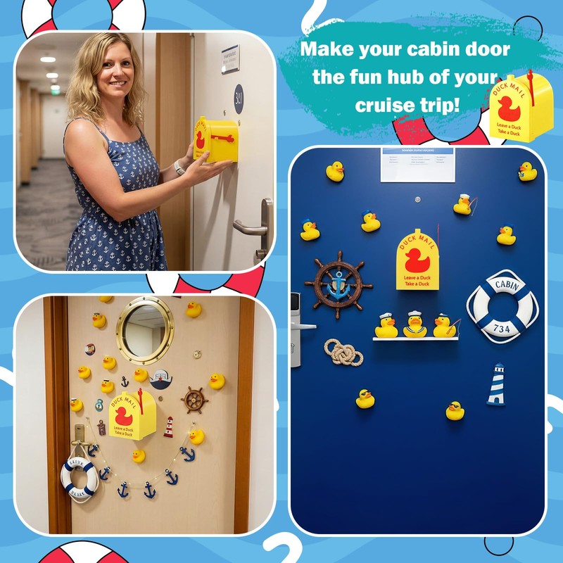 Otoolling 1 Pcs 3D Printed Magnetic Cruising Ducks Mailbox Wall
