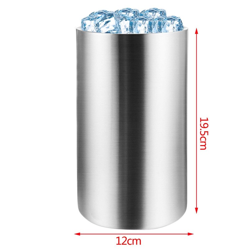 Stainless Steel Ice Bucket Double Wall Wine Cooler