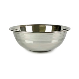 Tredoni 24 cm Semi-Deep Washing/Mixing Bowl, Multi-Purpose Cooking/Baking Bowl Made of Robust, Rustproof Stainless Steel (24 cm)