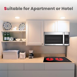 GASLAND Apartment Electric Cooktop 2 Burner, ETL Certificated, Hotel Special Embedded 240V Radiant Ceramic Cooktop, 2400W Electric Stove Top, Slide Touch Control, Child Safety Lock, Timer