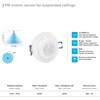 Flush-Mounted Motion Sensor Swivelling Suitable for LED