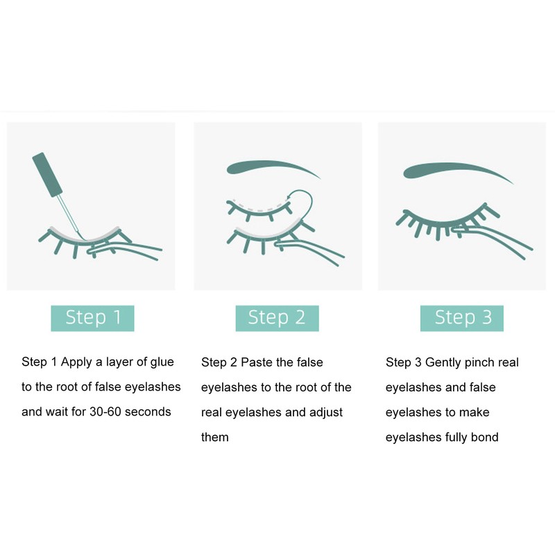 12Pcs False Eyelash Glue Quick Drying Super Strong Waterproof Long