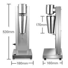 Electric Milk Shaking Machine, Commercial Home Milkshake Maker Stainless Steel Milk Shake Machine for Drink Mixer Electric Smoothie Maker Drink Mixer 110V (Single Head)