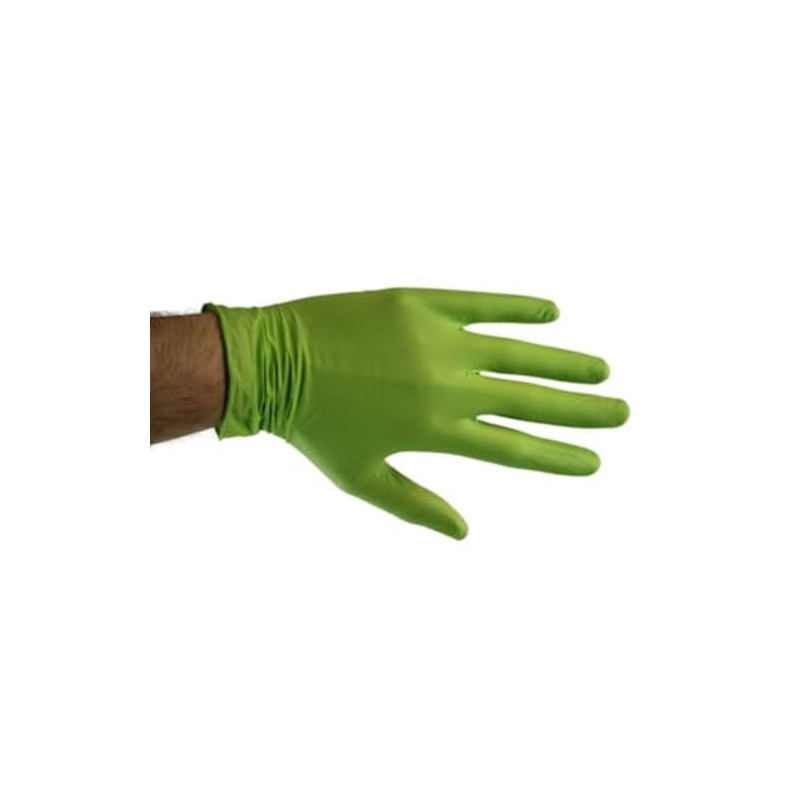Green Mamba Nitrile Biodegradable Gloves Extra Large Hi-Vis Green 100