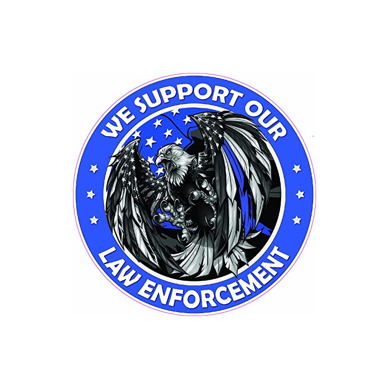 We Support Our Law Enforcement Thin Blue line American Flag