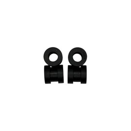 Pkg of 6 - Black SBR Rubber Push-in Grommet - Inner Diameter 5/16", Outer Diameter 5/8", Fits Panel Hole 1/2", Fits Panel Thickness 1/4"