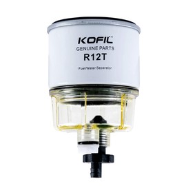 R12T Fuel Filter/Water Separator Replacement Spin-on Filter and Water Collection Bowl - Replaces S3240, 120AT, 18-7987 NPT, ZG1/4-19