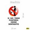 Aragonmx Letrero Baño "Si No Tiene Puntería Orine Sentadito" –