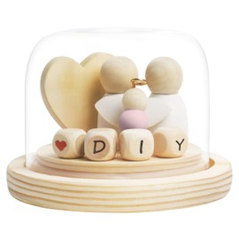 DIY Miscarriage Gifts for Mothers Glass and Wooden Box Miscarriage Memorial Baby Memory Box(Pink)