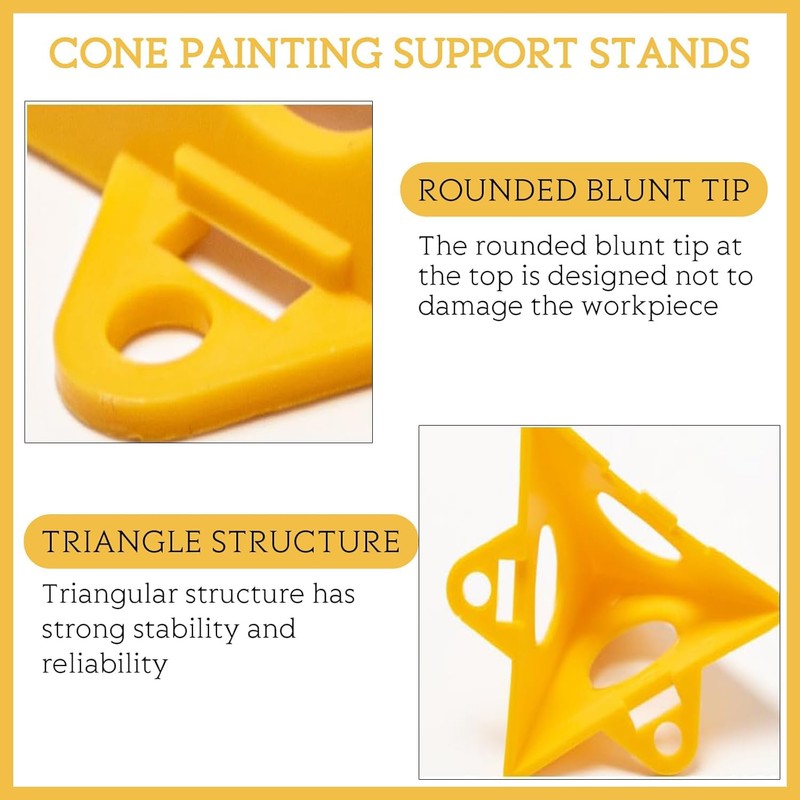 Pack of 40 Painters Pyramid Stands, Plastic Cone Painting Stands,