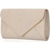 Venoline Faux Suede Women Evening Bag Foldover Clutch Purse Cocktail