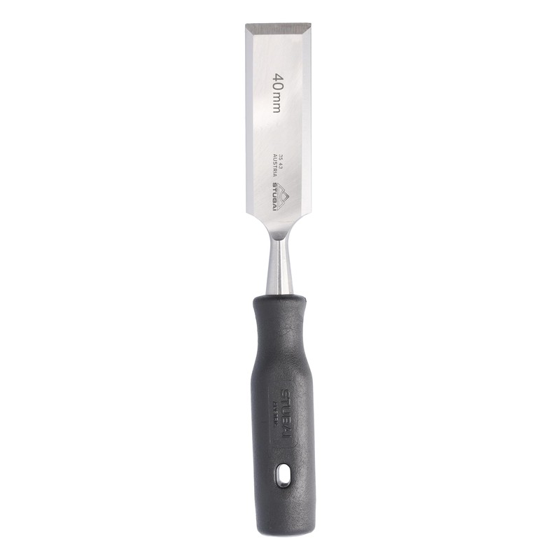 Stubai 354340 Wood Chisel with PP-Handle, Silver/Black, 40 mm