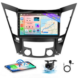 for Hyundai Sonata 2010-2015 Android 13 Car Stereo with Wireless Carplay, 8 Core 4+64GB 9 Inch IPS Touchscreen Car Radio 59UI GPS Navigation WiFi 32EQ DSP Backup Camrea