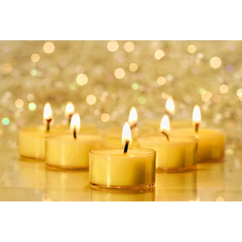 Hyoola Pure Beeswax Tea Lights, Handmade Decorative Unscented, Tealight Candles,