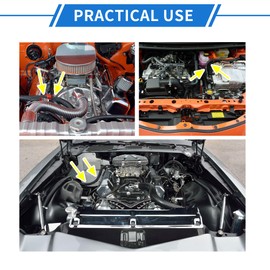 VekAuto 5ft 8AN Fuel Hose AN8 1/2", Braided CPE Oil Fuel Gas Line Hose Universal for Car Durable Stainless Steel Black