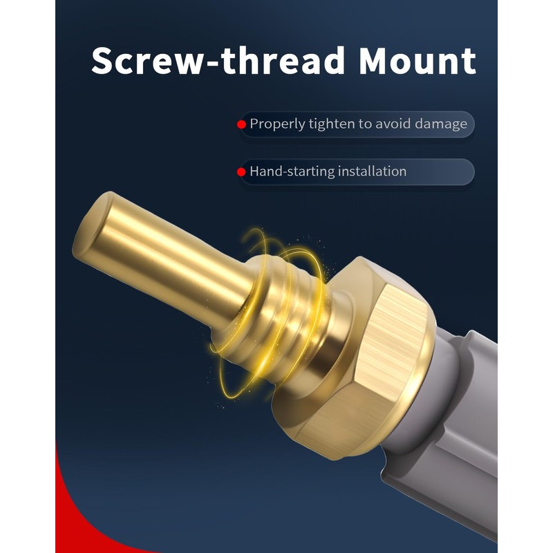 VEHICODE Engine Coolant Temperature Sensor, ECT Water Temp Sensor Compatible