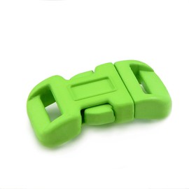 Ganzoo Plastic Click Fastener Set of 10, 3/8 Inch Clip Clasp/Buckle/Buckle for Paracord Bracelets, Dog Collars, Backpack, Colour: Light Green