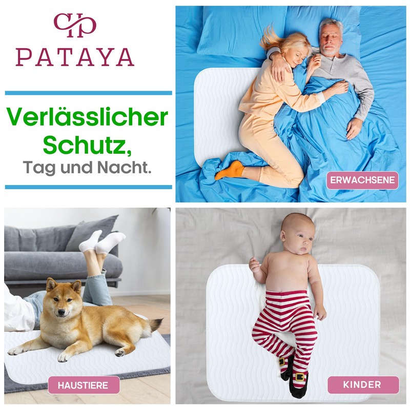 Pataya Washable Incontinence Pad 70 x 100 cm - Waterproof