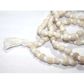 IS4A 8MM TULSI HOLY BASIL PRAYER BEADS JAPA MALA NECKLACE HAND KNOTTED KARMA (108+1) BEADS BLESSED & ENERGIZED HINDU TIBETAN BUDDHIST SUBHA ROSARY (Combo)