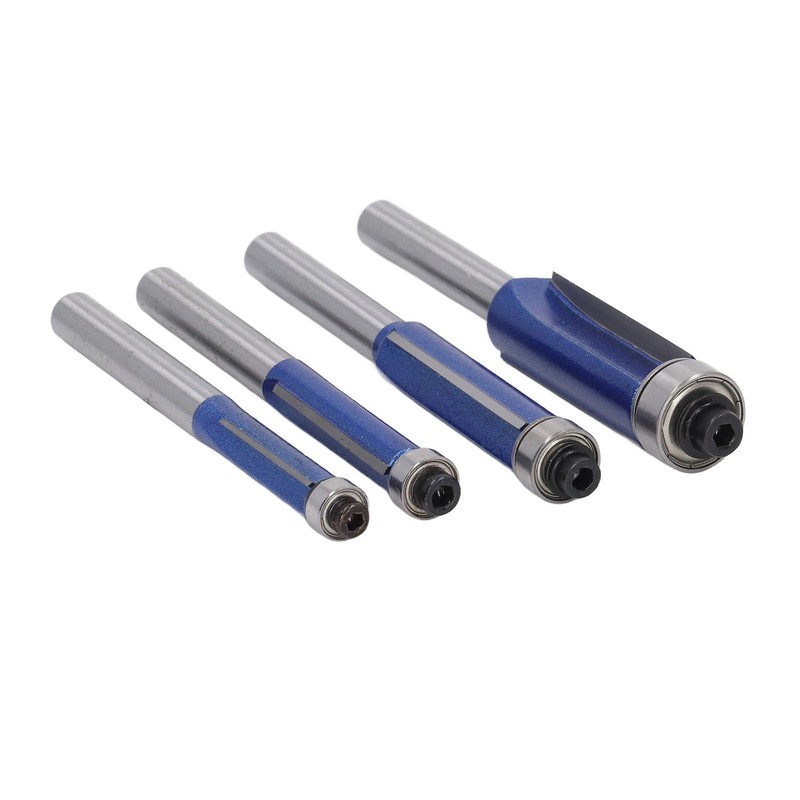 4 Pcs Flush Trim Router Bit 1/4 Shank Tungsten Steel