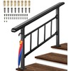 Updated Adjustable 3 Step Stair Handrails for Outdoor Steps, Versatile