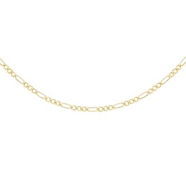 Carissima Gold Women's 9 ct Yellow Gold Hollow 2 mm Figaro Chain Necklace of Length 46 cm/18 Inch