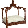 Melody Jane Dollhouse Victorian Walnut Cat Bed Platinum Collection Miniature