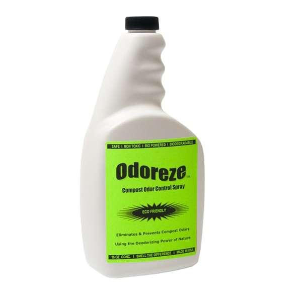 ODOREZE Natural Probiotic Compost Smell Eliminator Spray: 16 oz. Concentrate Makes 64 Gallons to Stop Composting Stench