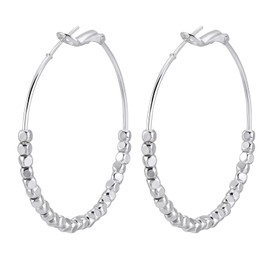 YKKZART Silver Hoop Earrings for Women Silver Big Hoop Earrings Hypoallergenic Lightweight Thin Hoop Earrings for Girl Birthday Gifts