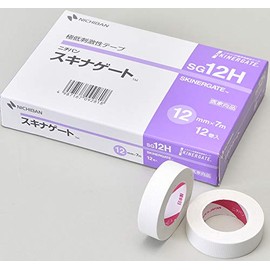 Nichiban SG12 Skinnagate, Small Pack, 0.5 inches (12 mm) x 23.2 ft (7 m), Hypoallergenic, Skin-Friendly, Rash-Resistant