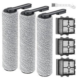 Floor One S5 Replacement Parts for Tineco Floor ONE S5/Floor One S5 Pro Smart Cordless Wet Dry Vacuum Cleaner,Tineco Accessories inclue 3 HEPA Filters & 3 Brush Rollers