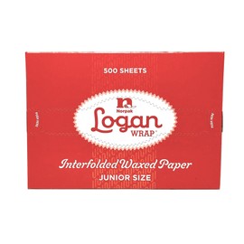 10 3/4" Length X 8" Width, LOGAN Wrap NORPAK Interfolded Wax Paper 500 Sheets