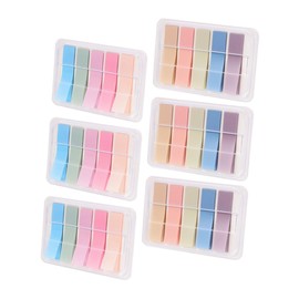 Operitacx 6 Boxes Writable Sticky Tabs Removable PET Page Markers Pastel Tone Stickers for Books and Notebooks Fast Location Reusable Annotation Tabs School and Office Supplies
