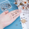 UNICRAFTALE 80 Pieces 4 Sizes Stainless Steel Pendant Clip Caps