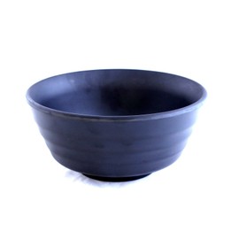 Lucky Star Melamine Round Bowls Set Ramen Vietnam Pho Noodles Soup Bowls, 6-3/4“ dia. X 3-1/4” H, Capacity: 32 oz, Black (8)