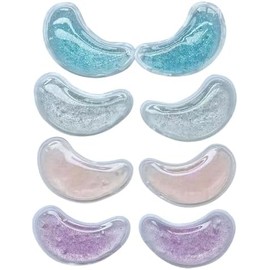 Soft Travel Sleep Eye Mask, Compact Lightweight Accessory for Travel and Daily Use - Reusable Under Eye Patches 8PCS