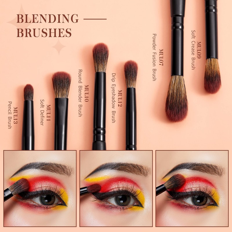 Jessup Brush Set Makeup Brush Eye Brush Set 16 Pieces