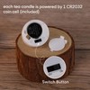 Eywamage White LED Tealights with Remote Batteries, Flickering Flameless Tea