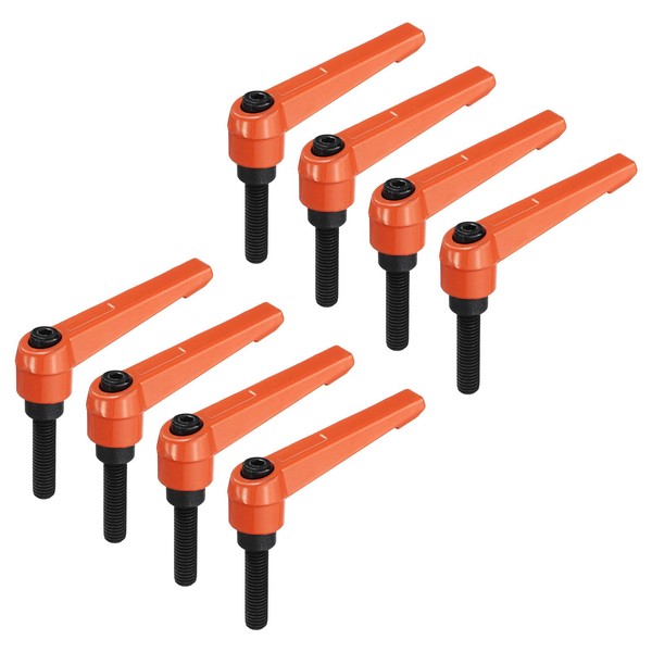sourcing map 8pcs Lever Adjustable Handles M8 x 30mm Metric