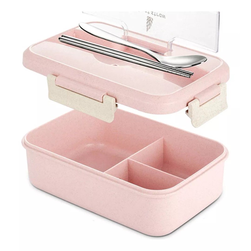 Maíz Contenedor Lonchera Box Lunch Topper Portatil + Cubiertos