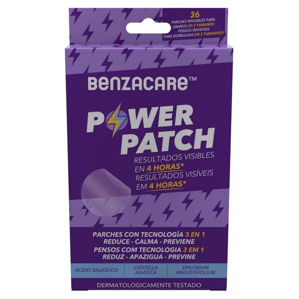 BENZACARE POWER PATCH Parche Invisible Ultraligero y Ultrafino que Reduce