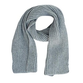 FosterNatur, Women's / men's scarf thick rib, 100% wool, gray, ca. 30 X 170 cm