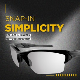 Dynamix Polarized Replacement Lenses for Oakley Half Jacket 2.0 XL | Easy To Install | Fit Perfectly | Titanium
